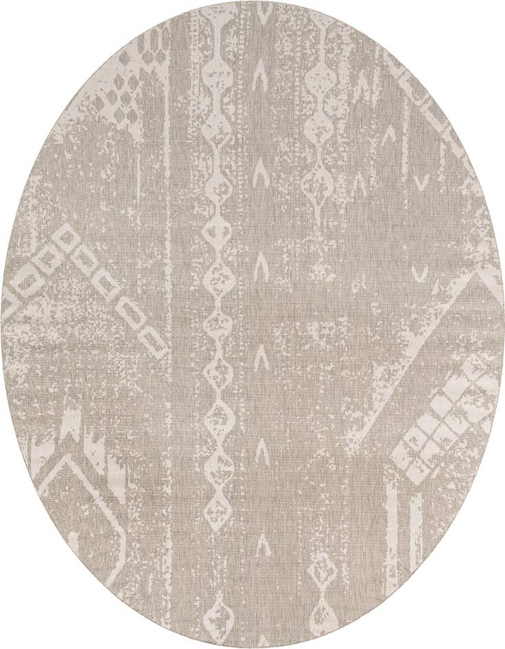 Detail image of 13' x 13' Easy-Clean Bohemian Indoor / Outdoor Round Rug
