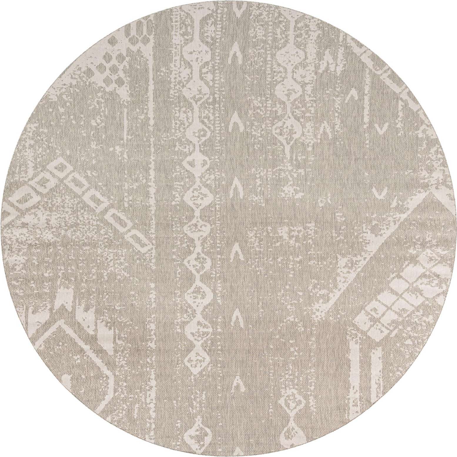 13' x 13' Easy-Clean Bohemian Indoor / Outdoor Round Rug