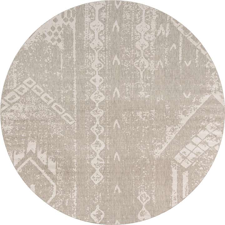 13' x 13' Easy-Clean Bohemian Indoor / Outdoor Round Rug
