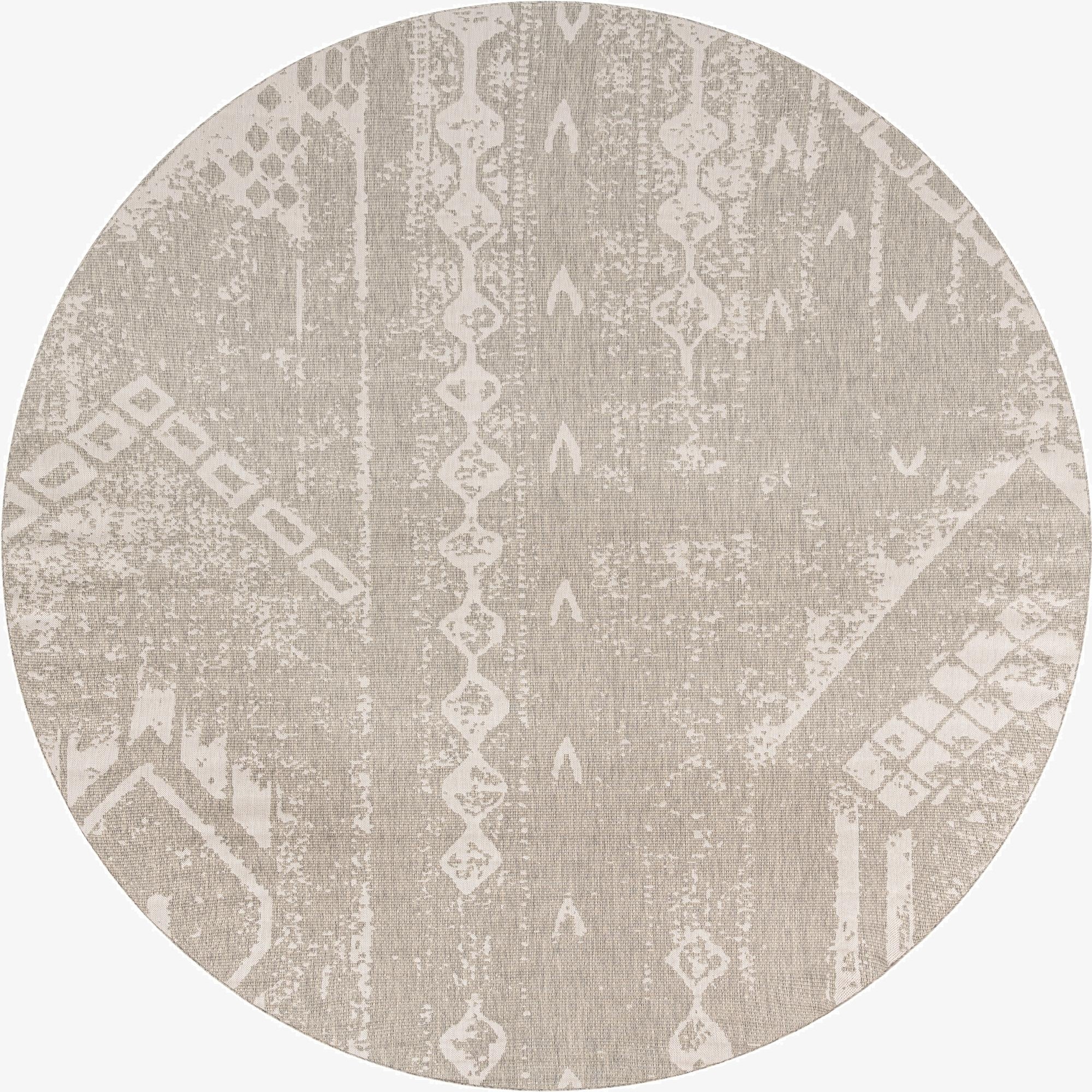 13' x 13'  Washable Bohemian Indoor / Outdoor Round Rug