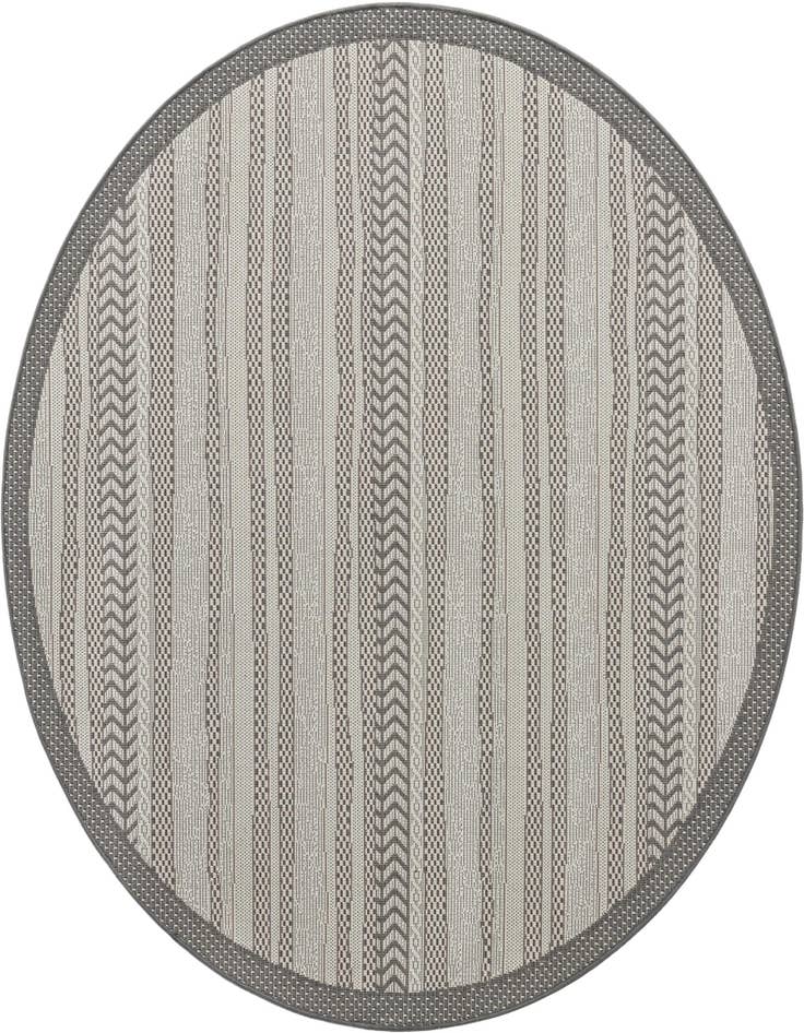 Detail image of 6' x 6' Easy-Clean Border Indoor / Outdoor Round Rug
