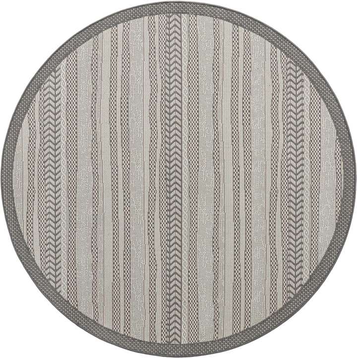 6' x 6' Easy-Clean Border Indoor / Outdoor Round Rug