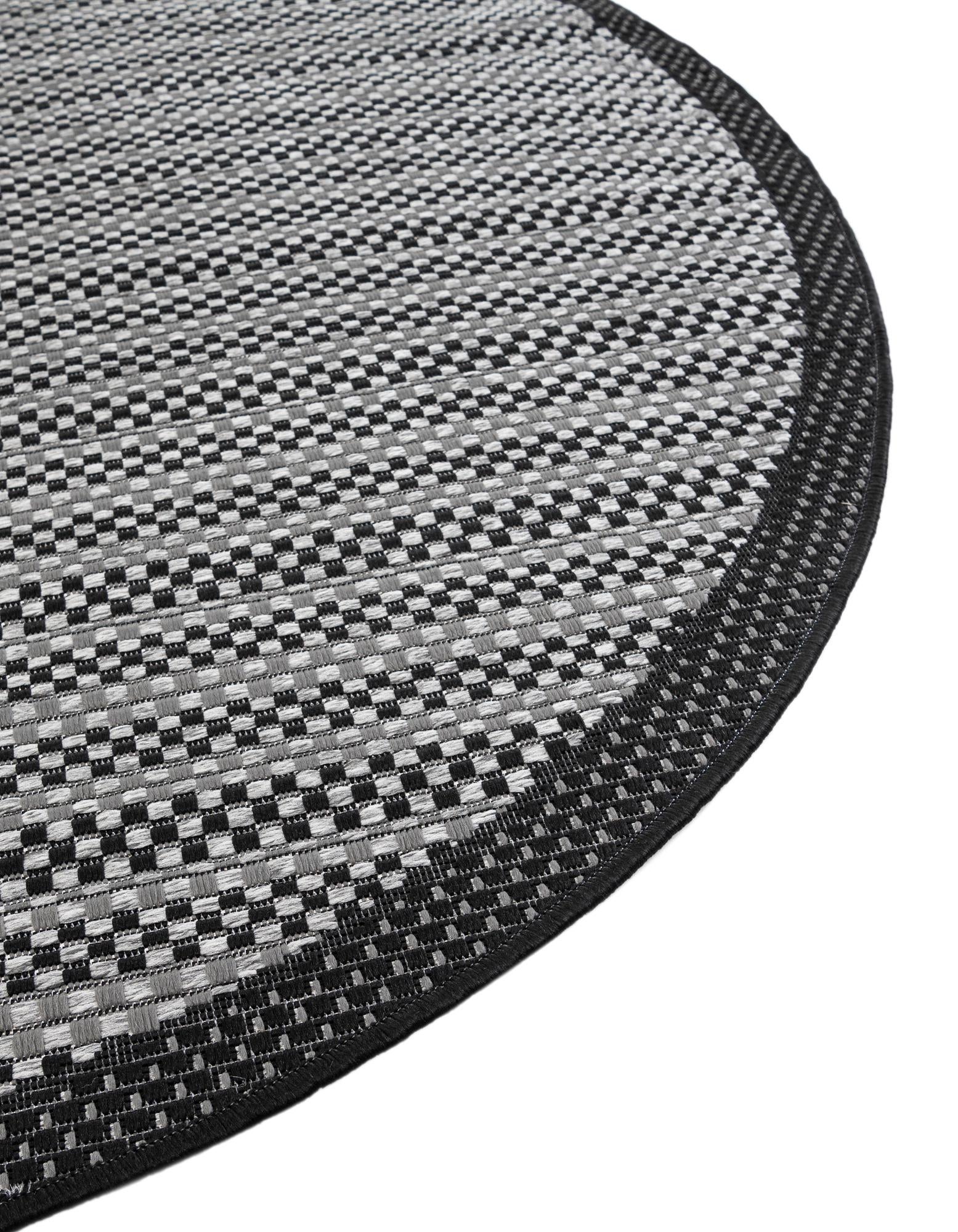 6' x 6' Easy-Clean Border Indoor / Outdoor Round Rug