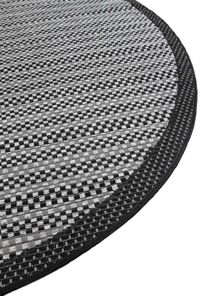 6' x 6' Easy-Clean Border Indoor / Outdoor Round Rug