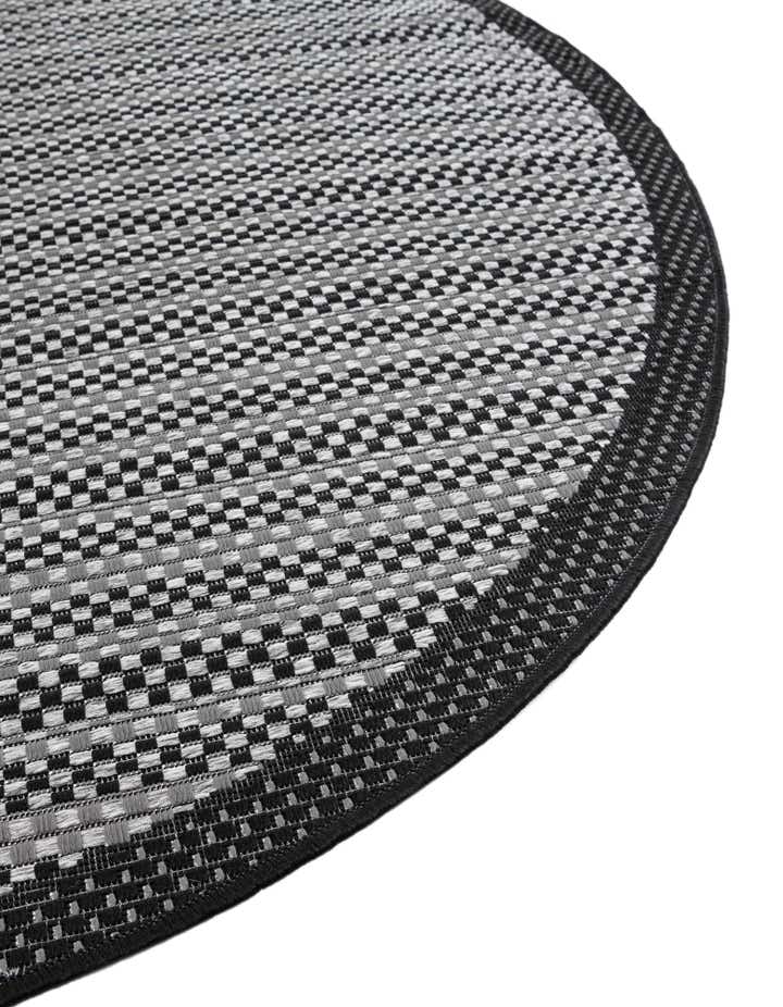 6' x 6' Easy-Clean Border Indoor / Outdoor Round Rug