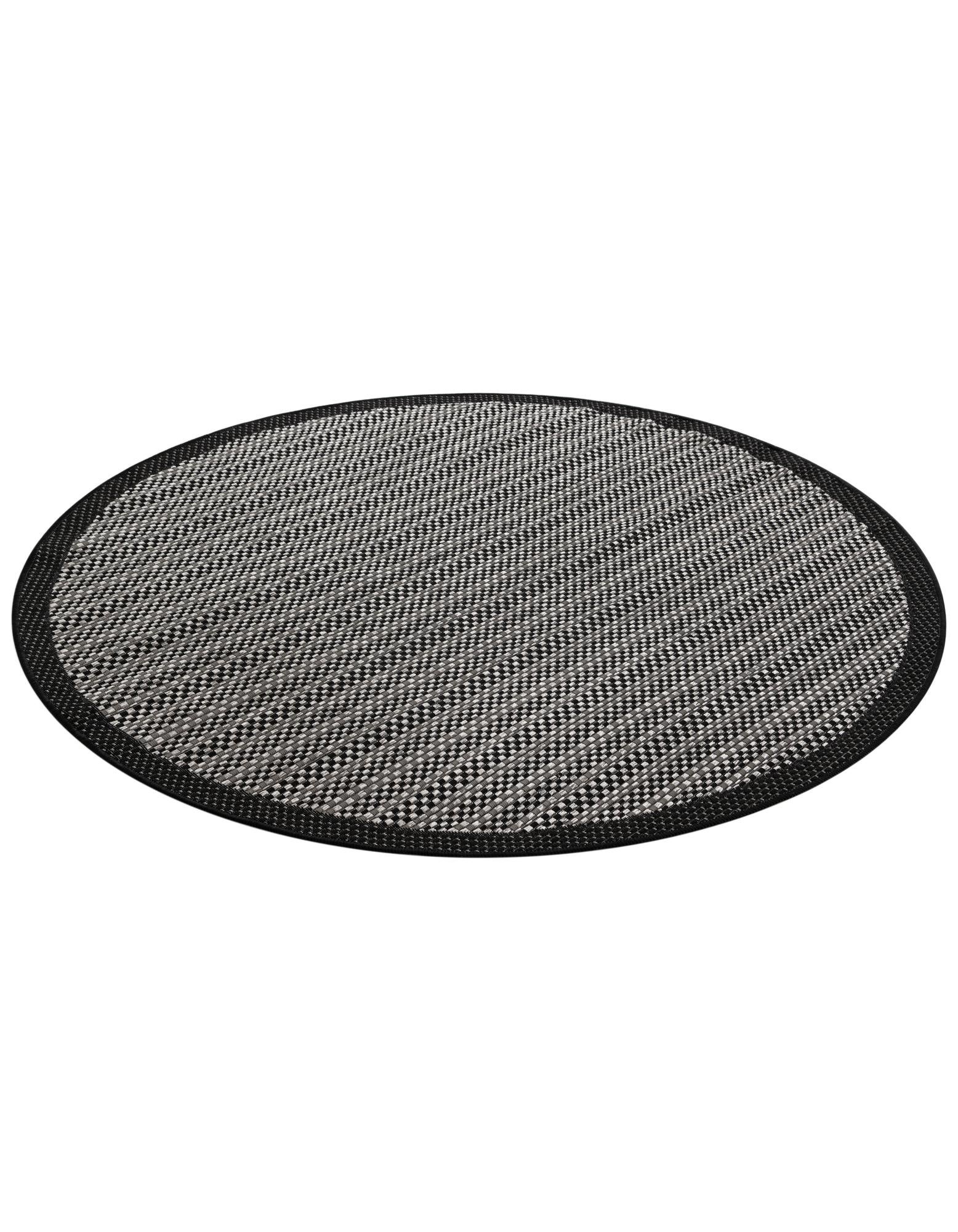 6' x 6' Easy-Clean Border Indoor / Outdoor Round Rug