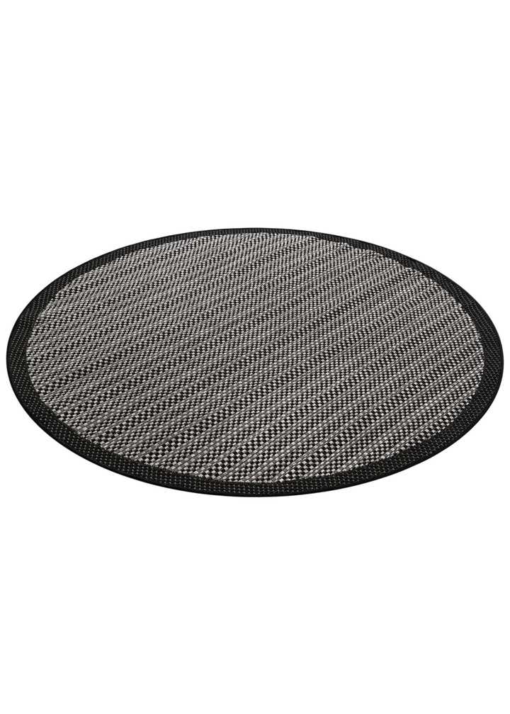 6' x 6' Easy-Clean Border Indoor / Outdoor Round Rug