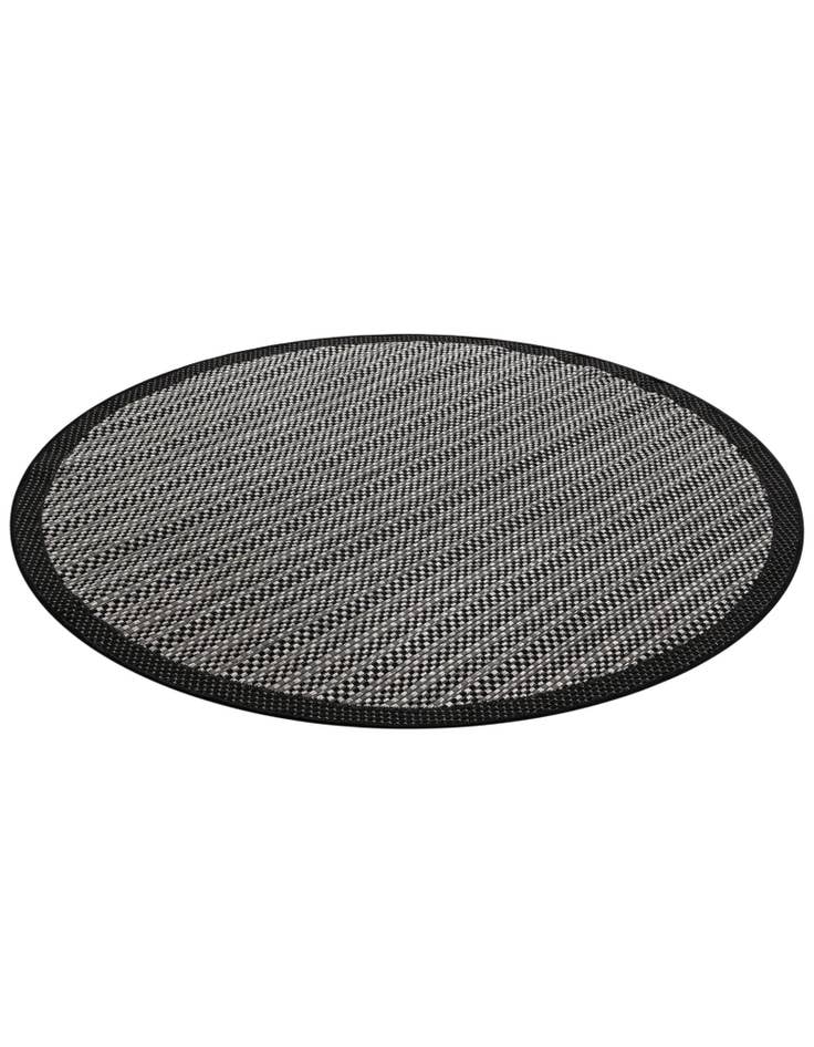 Detail image of 6' x 6'  Washable Border Indoor / Outdoor Round Rug