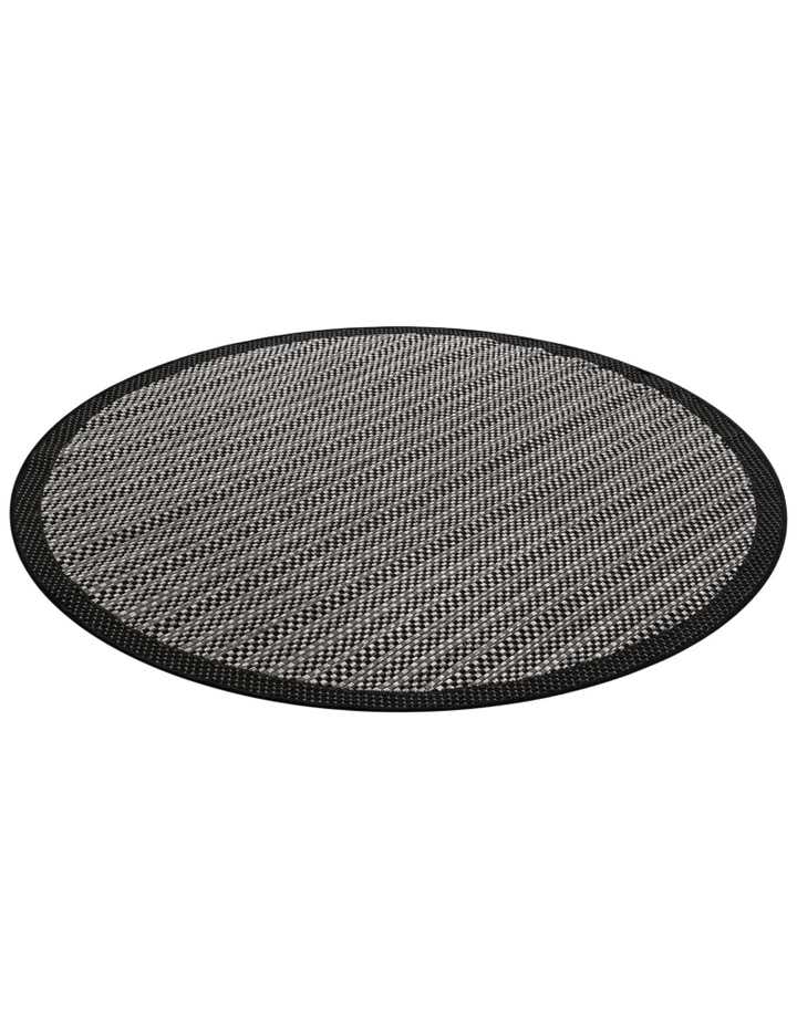 6' x 6' Easy-Clean Border Indoor / Outdoor Round Rug