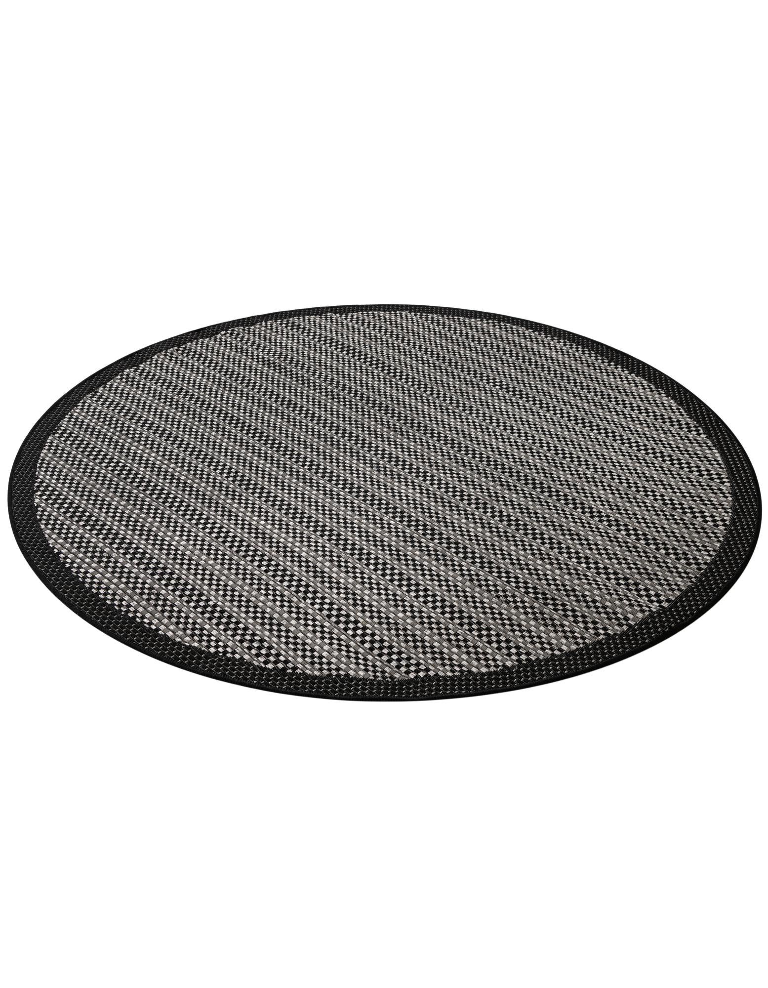 6' x 6' Easy-Clean Border Indoor / Outdoor Round Rug