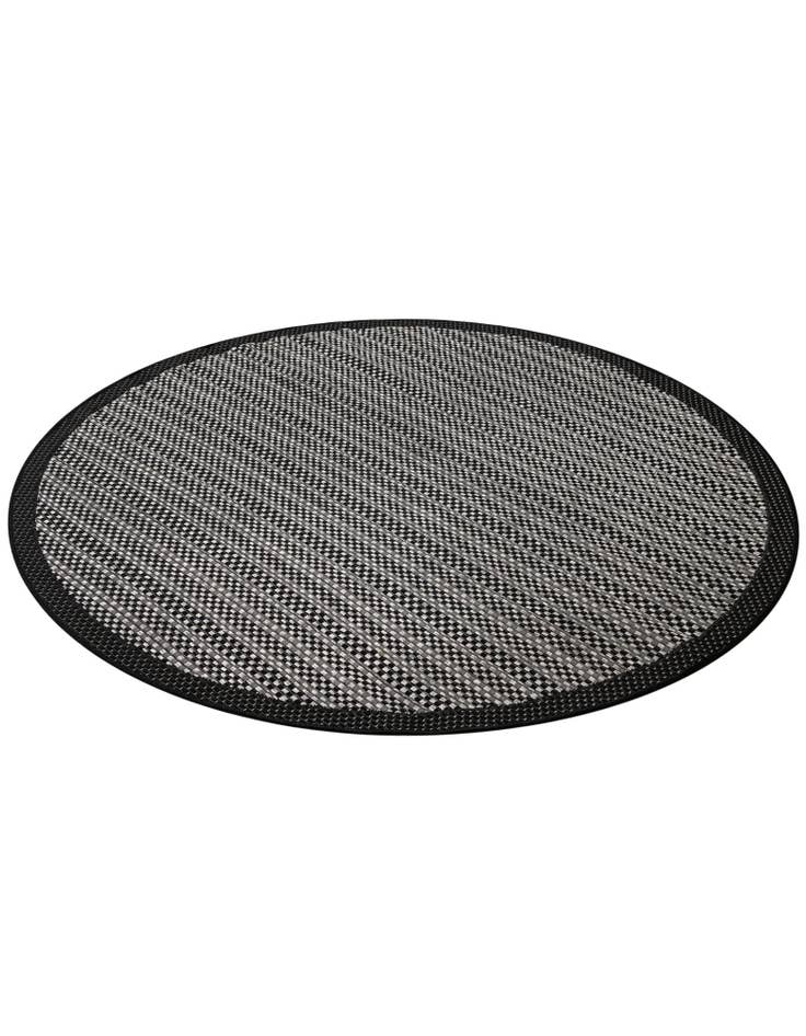 Detail image of 6' x 6'  Washable Border Indoor / Outdoor Round Rug