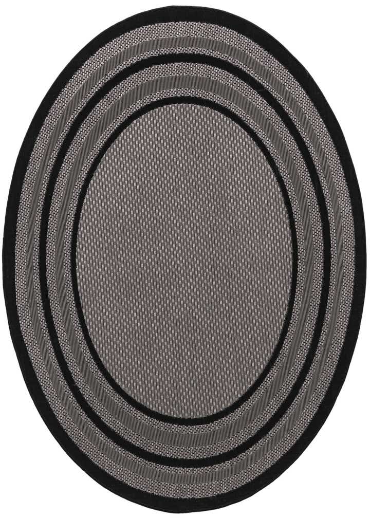 6' x 6' Easy-Clean Border Indoor / Outdoor Round Rug