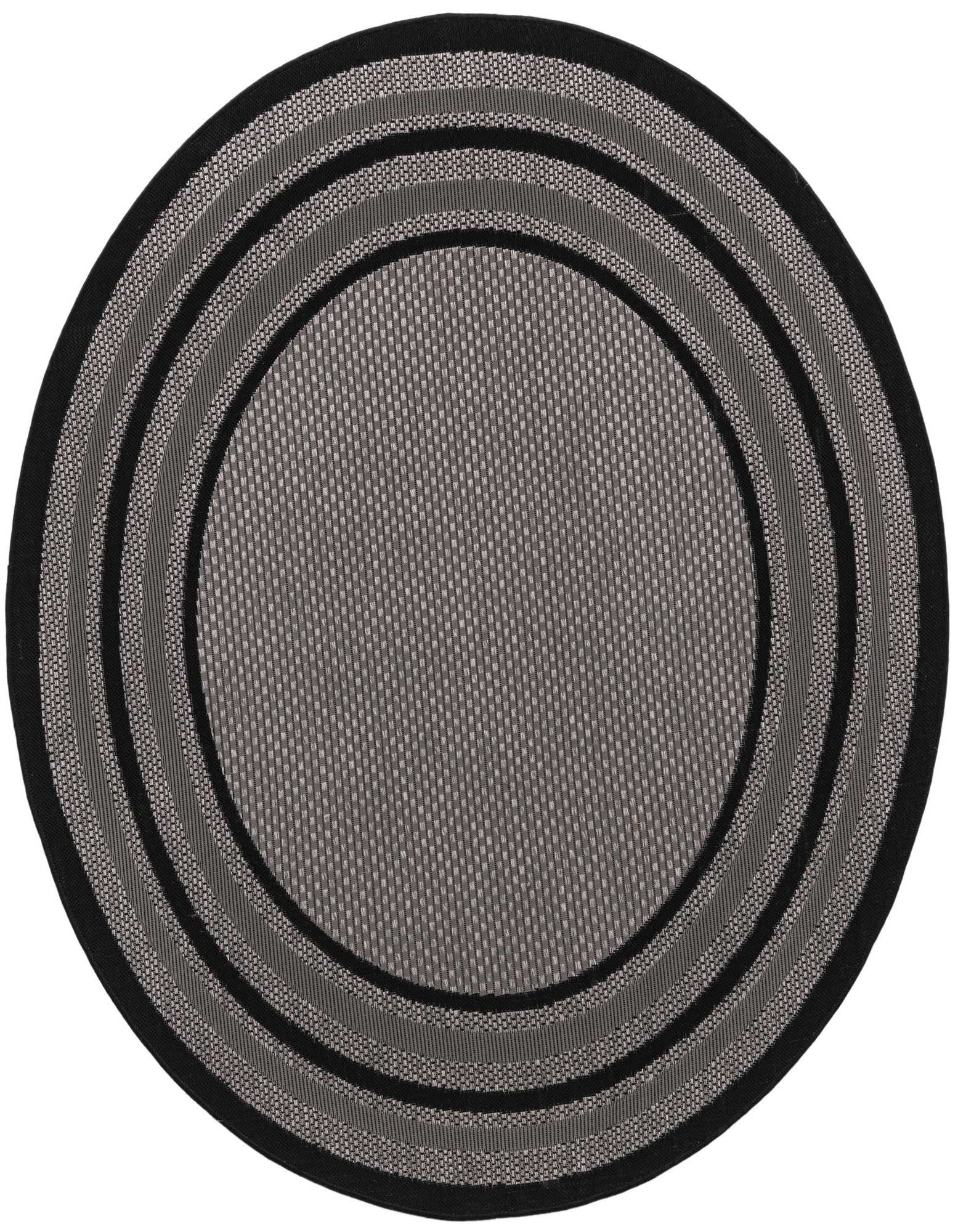 6' x 6' Easy-Clean Border Indoor / Outdoor Round Rug