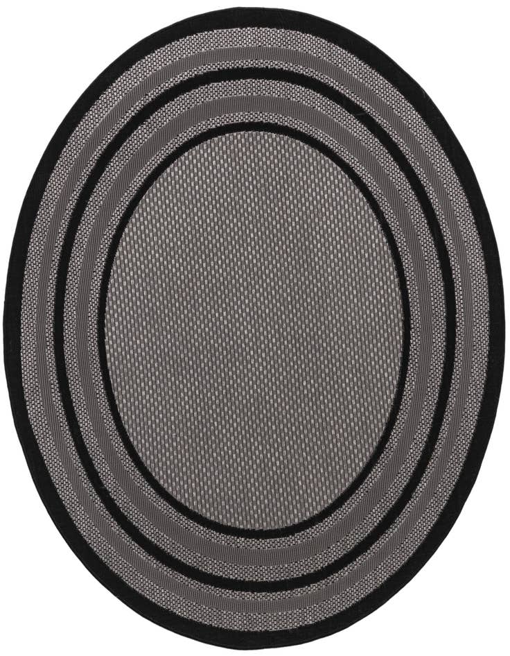 Detail image of 6' x 6' Easy-Clean Border Indoor / Outdoor Round Rug