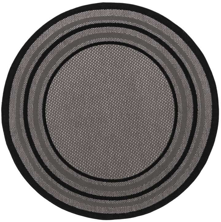 6' x 6' Easy-Clean Border Indoor / Outdoor Round Rug