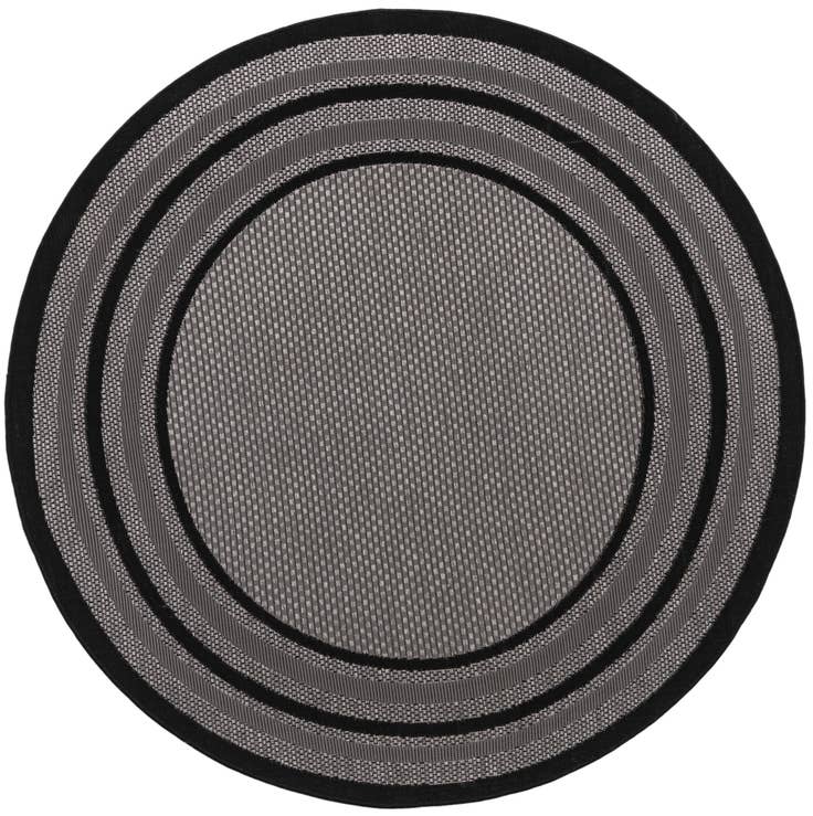 Detail image of 6' x 6' Easy-Clean Border Indoor / Outdoor Round Rug