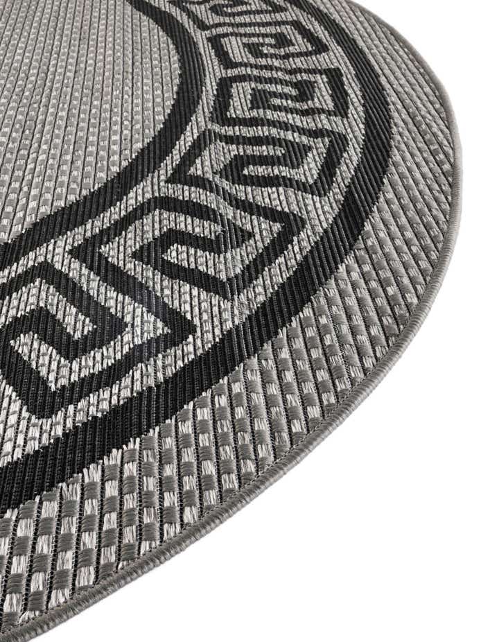 6' x 6' Easy-Clean Border Indoor / Outdoor Round Rug