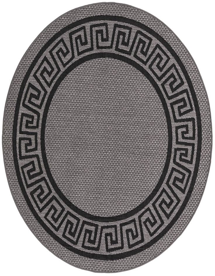 Detail image of 6' x 6' Easy-Clean Border Indoor / Outdoor Round Rug