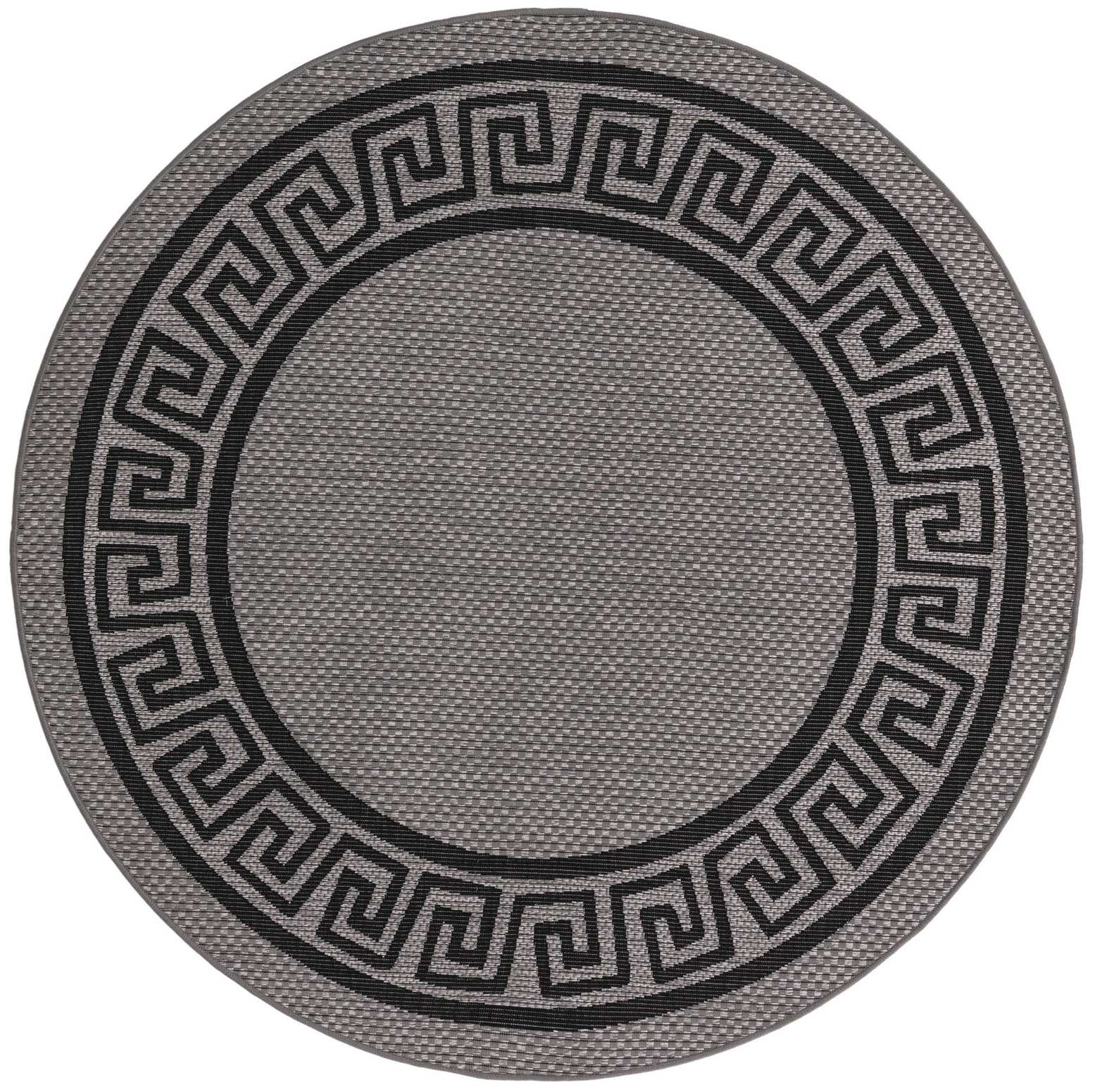 6' x 6' Easy-Clean Border Indoor / Outdoor Round Rug
