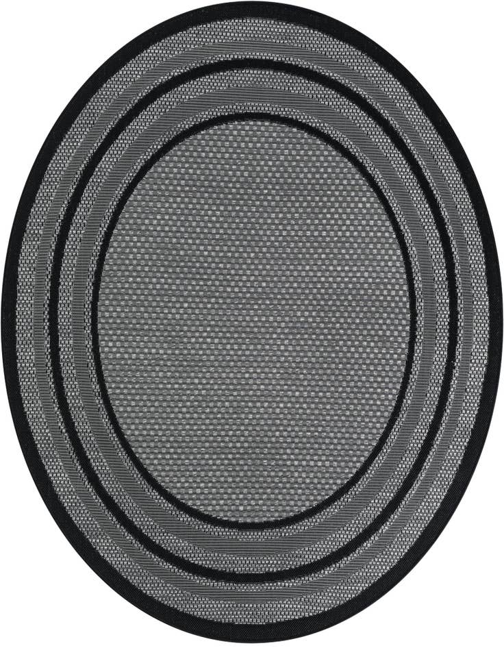 Detail image of 5' 3 x 5' 3 Easy-Clean Border Indoor / Outdoor Round Rug