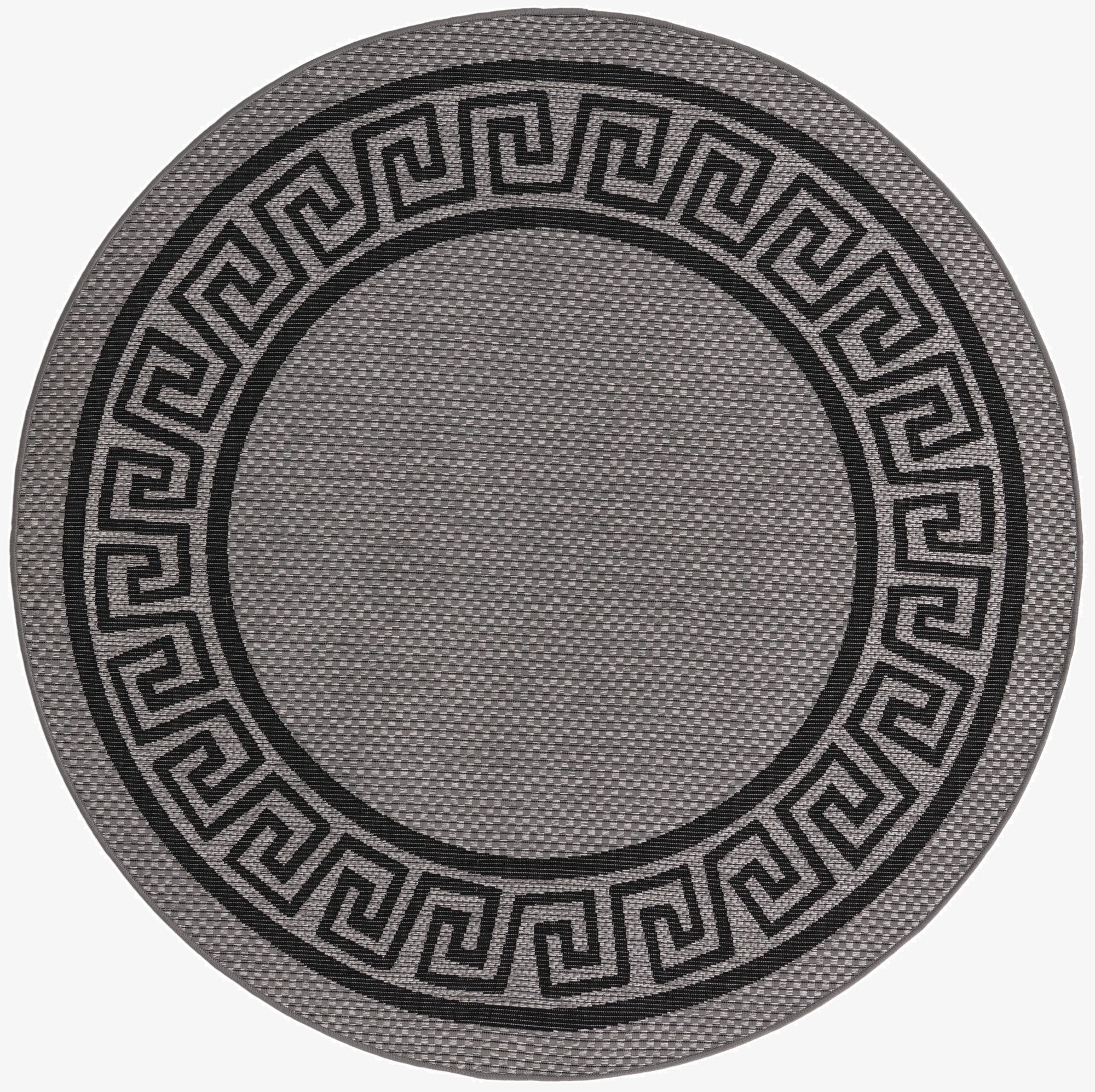 6' x 6'  Washable Border Indoor / Outdoor Round Rug