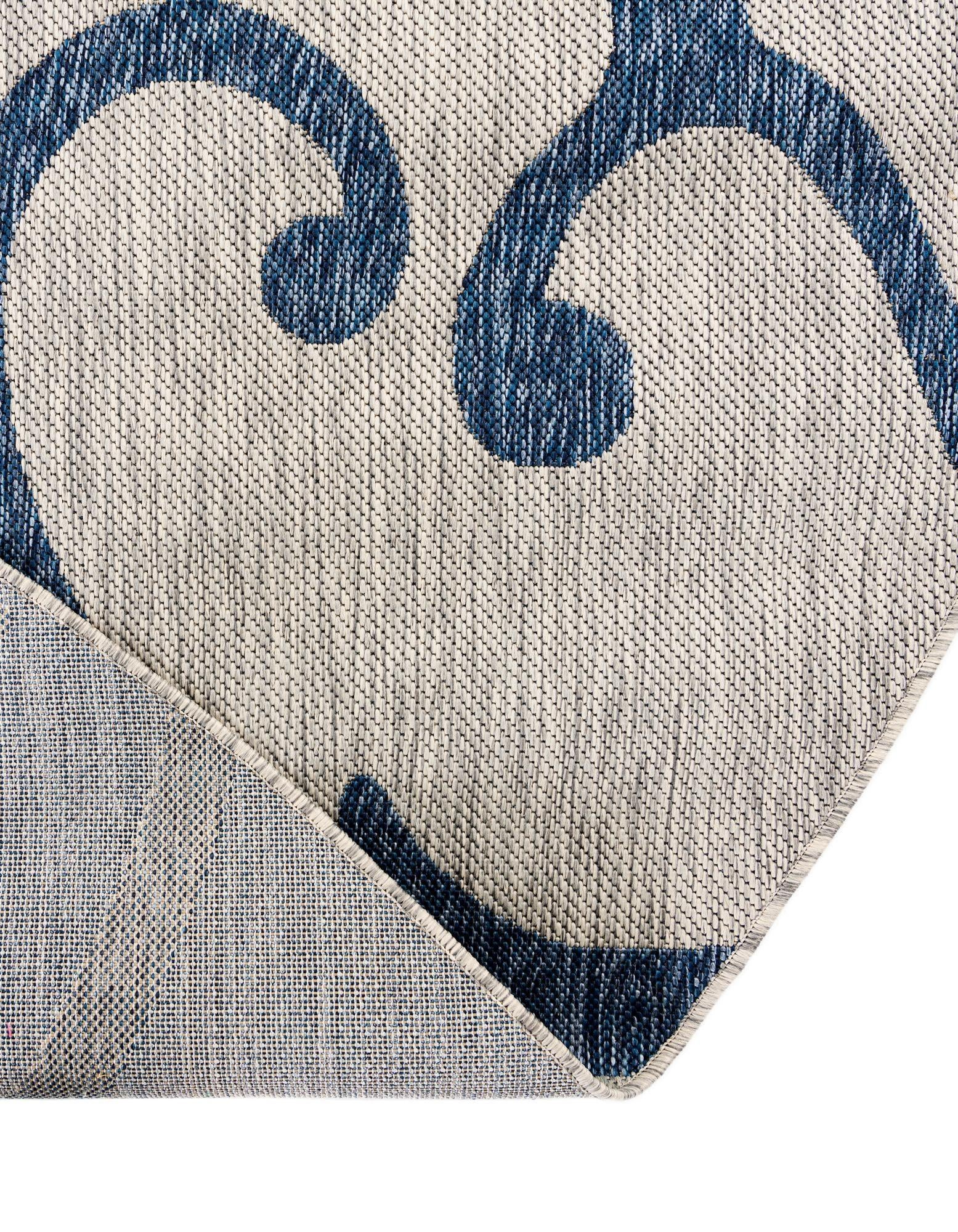 13' x 13' Easy-Clean Botanical Indoor / Outdoor Round Rug