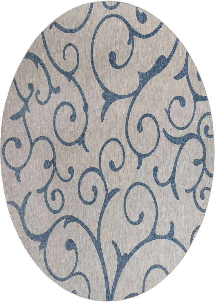 13' x 13' Easy-Clean Botanical Indoor / Outdoor Round Rug