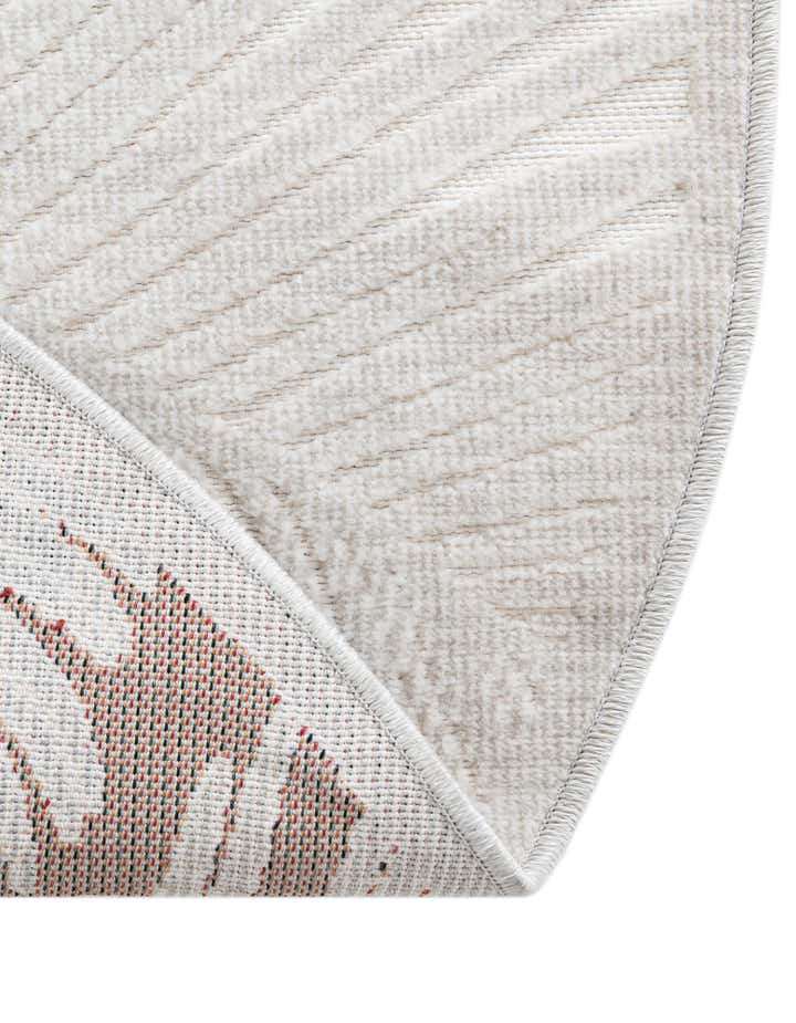 4' 5 x 4' 5 Easy-Clean Botanical Indoor / Outdoor Round Rug