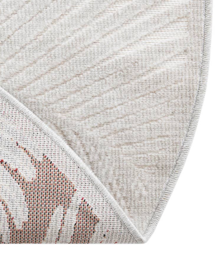 Detail image of 4' 5 x 4' 5 Easy-Clean Botanical Indoor / Outdoor Round Rug