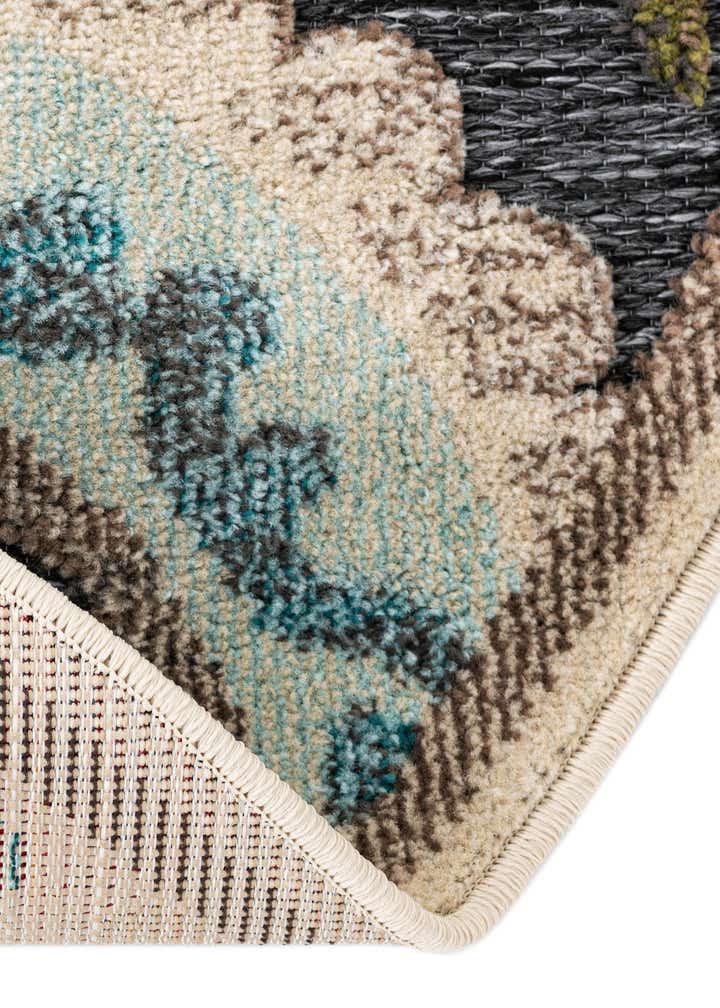 6' x 6' Easy-Clean Casablanca Indoor / Outdoor Round Rug