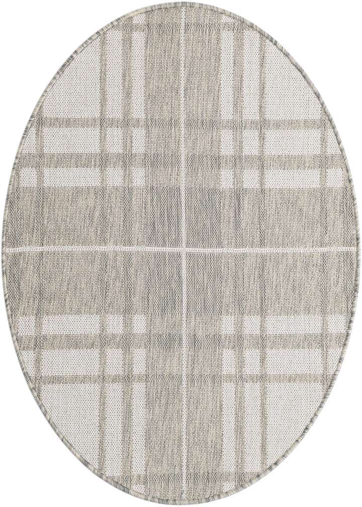 3' x 3' Easy-Clean Checkered Indoor / Outdoor Round Rug