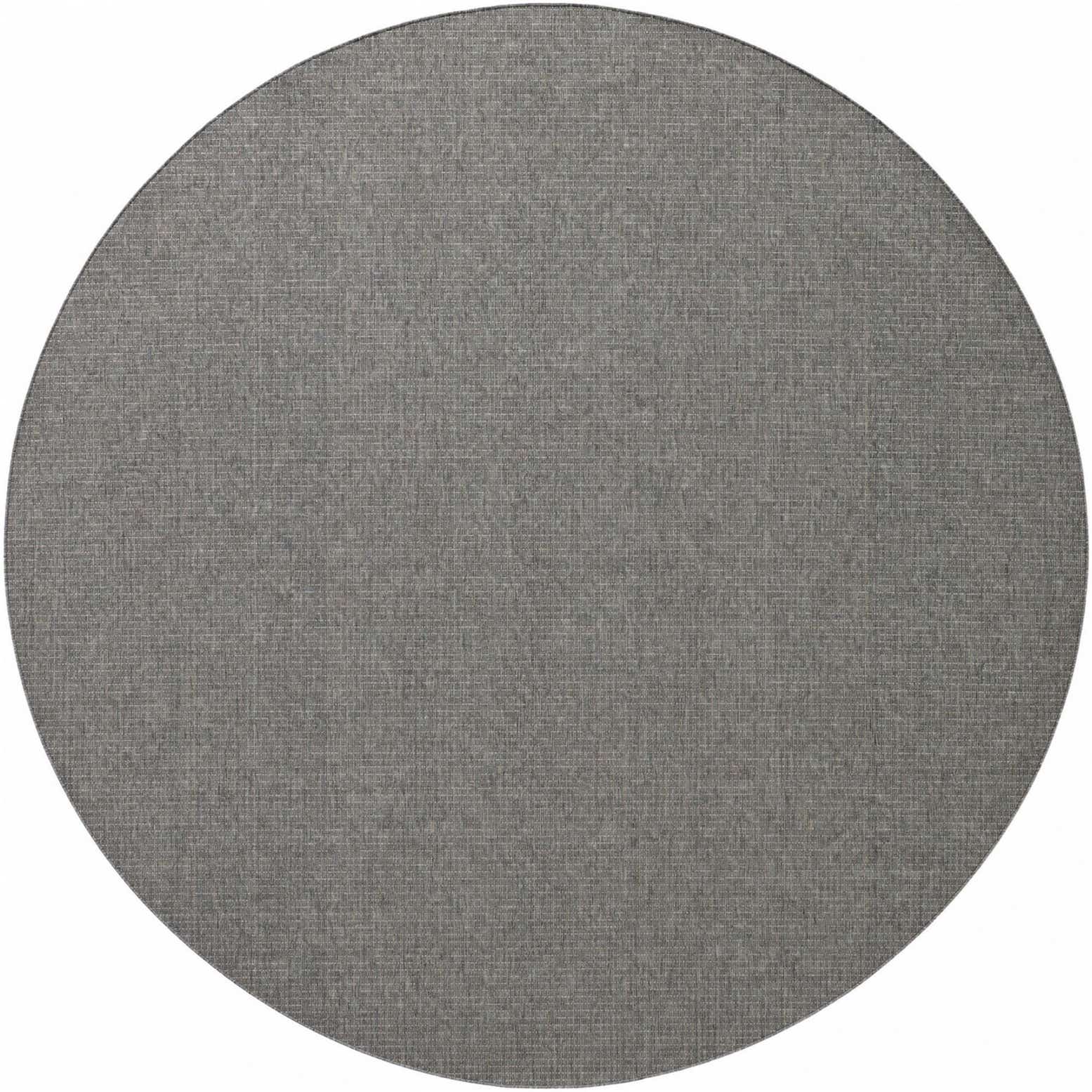 13' x 13' Easy-Clean Checkered Indoor / Outdoor Round Rug