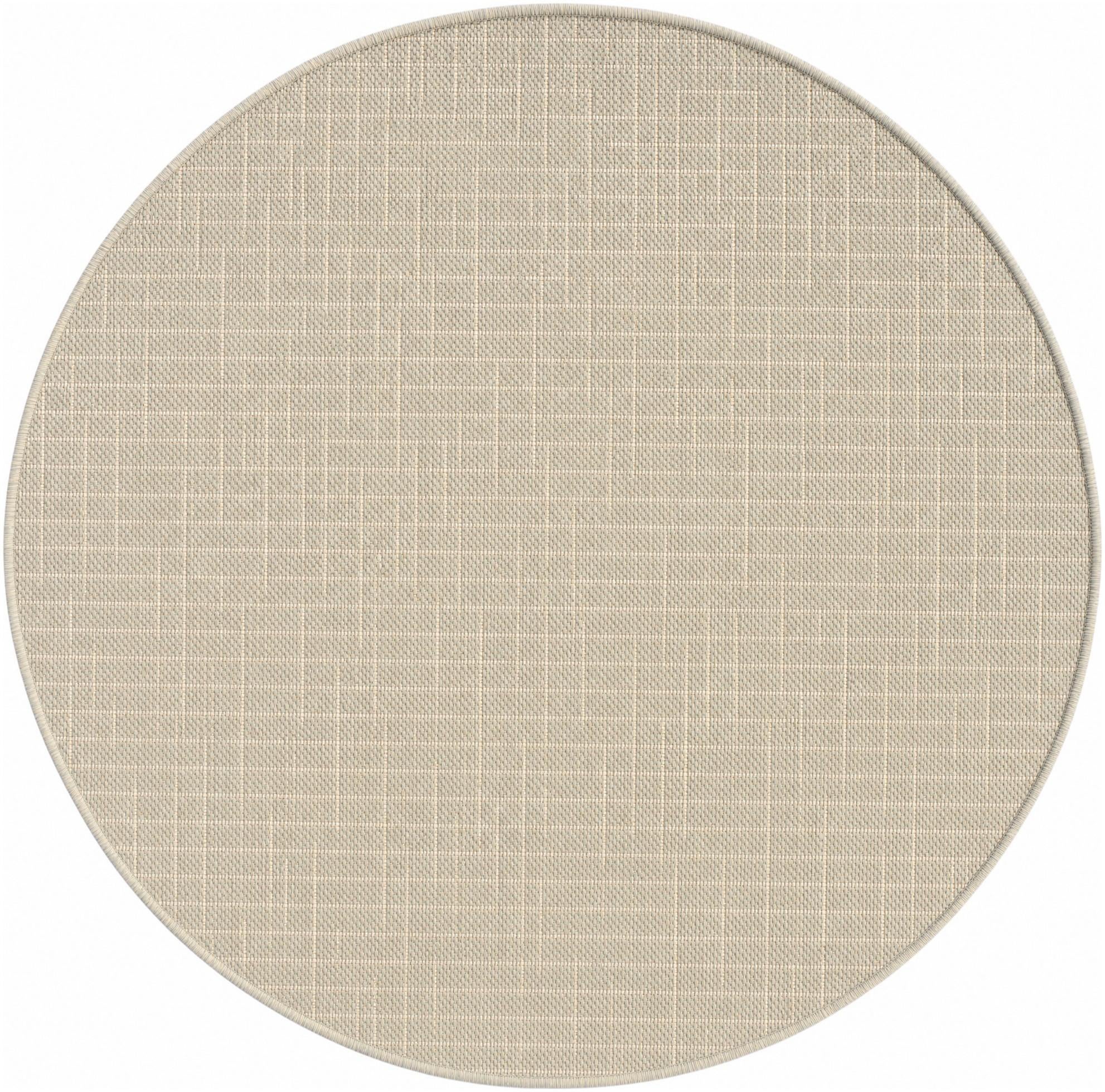 3' x 3' Easy-Clean Checkered Indoor / Outdoor Round Rug