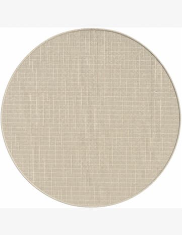 3' x 3' Easy-Clean Checkered Indoor / Outdoor Round Rug