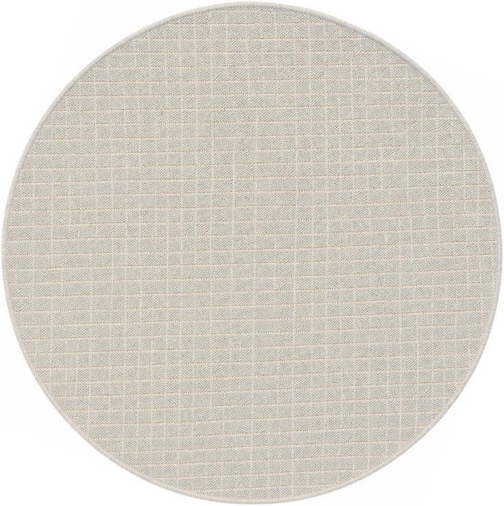 Detail image of 3' x 3' Easy-Clean Checkered Indoor / Outdoor Round Rug