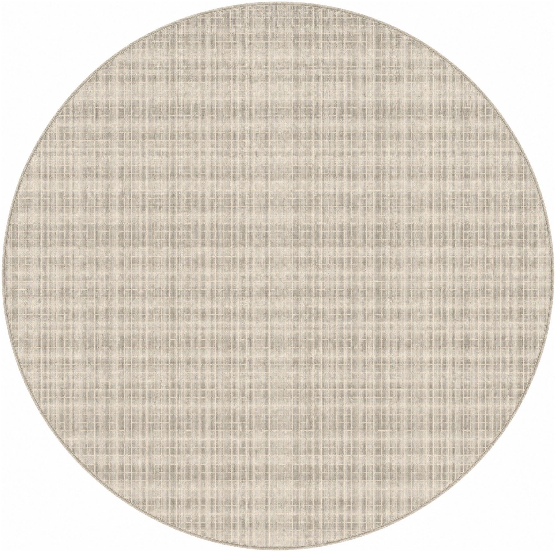 6' x 6' Easy-Clean Checkered Indoor / Outdoor Round Rug