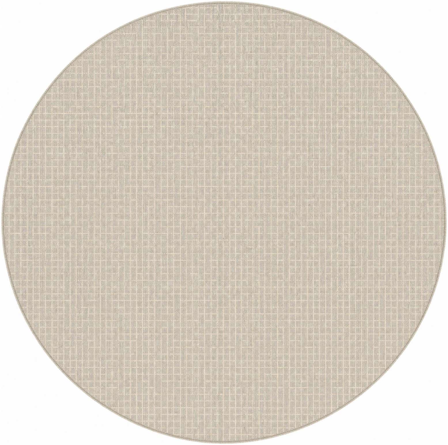 6' x 6' Easy-Clean Checkered Indoor / Outdoor Round Rug