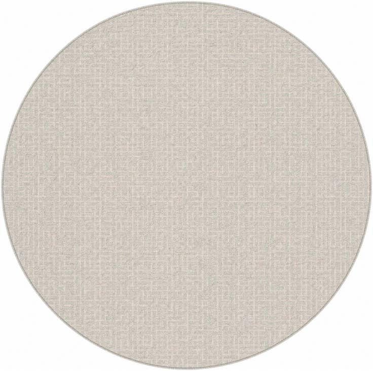 Detail image of 6' x 6' Easy-Clean Checkered Indoor / Outdoor Round Rug