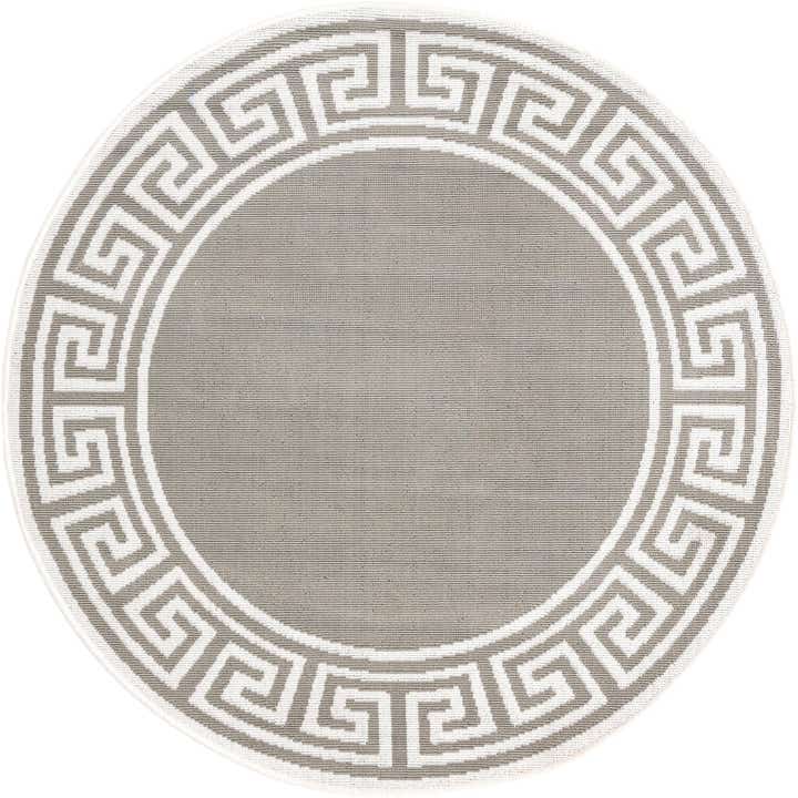 4' x 4' Easy-Clean Coastal Indoor / Outdoor Round Rug