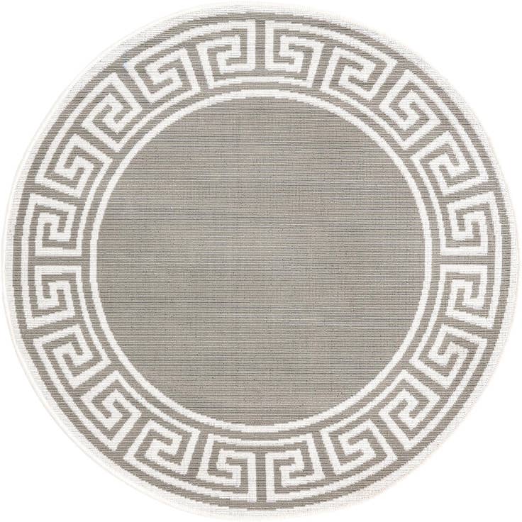 Detail image of 4' x 4' Easy-Clean Coastal Indoor / Outdoor Round Rug