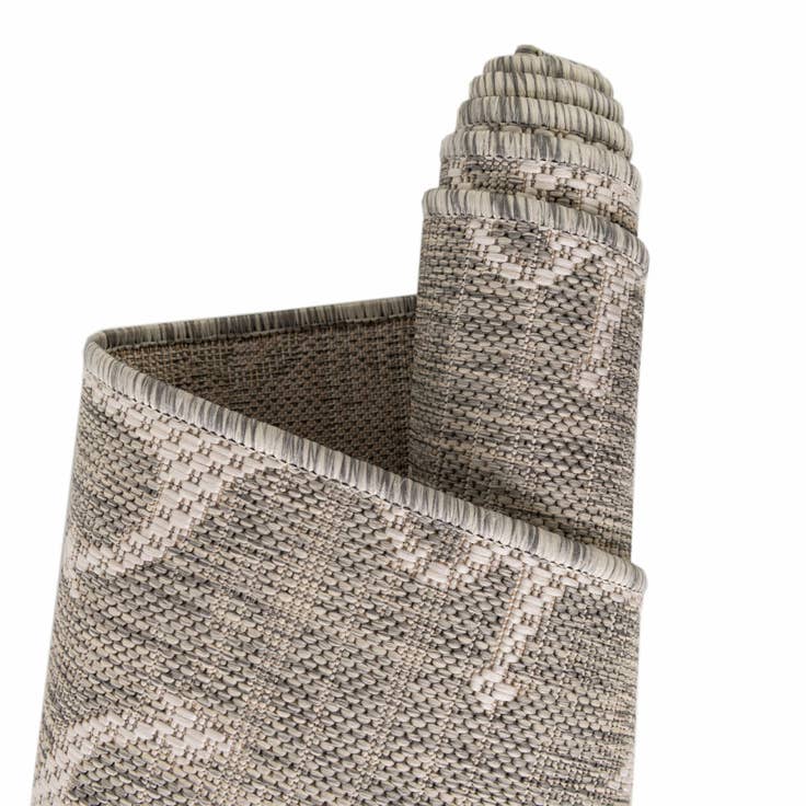 Detail image of 4' x 4' Easy-Clean Coastal Indoor / Outdoor Round Rug