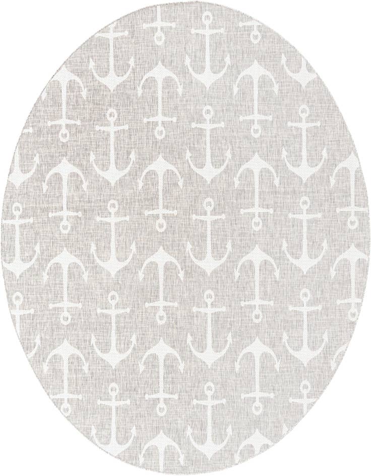 Detail image of 10' x 10' Easy-Clean Coastal Indoor / Outdoor Round Rug