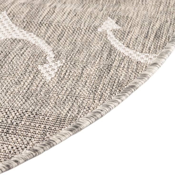 Detail image of 4' x 4' Easy-Clean Coastal Indoor / Outdoor Round Rug