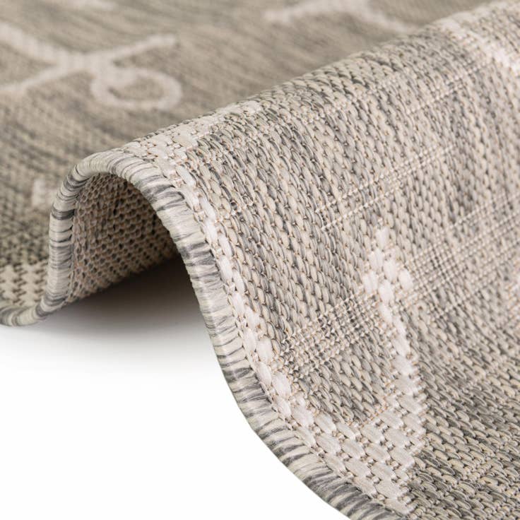 Detail image of 4' x 4' Easy-Clean Coastal Indoor / Outdoor Round Rug