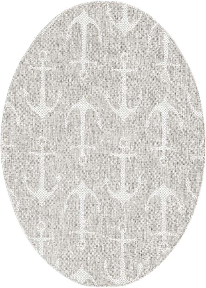 5' 3 x 5' 3 Easy-Clean Coastal Indoor / Outdoor Round Rug