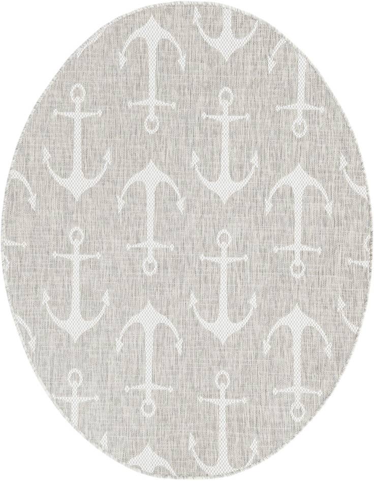 Detail image of 5' 3 x 5' 3 Easy-Clean Coastal Indoor / Outdoor Round Rug