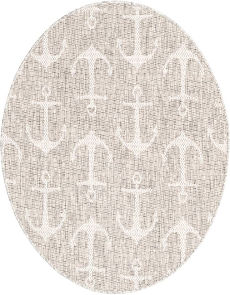 Detail image of 4' x 4' Easy-Clean Coastal Indoor / Outdoor Round Rug
