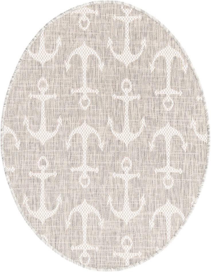 Detail image of 3' x 3' Easy-Clean Coastal Indoor / Outdoor Round Rug