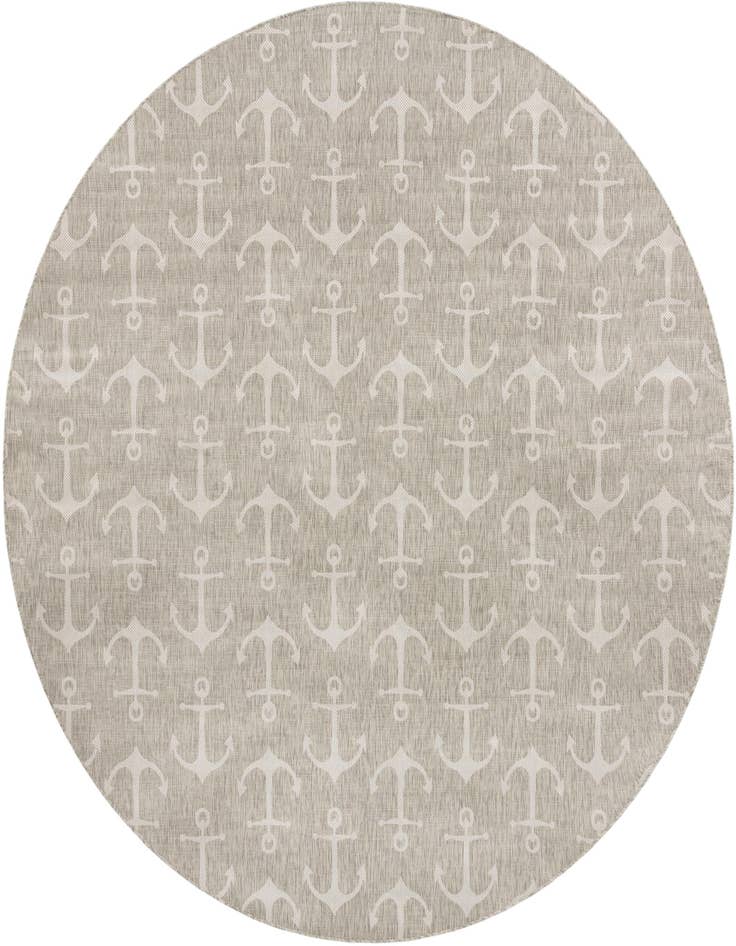 Detail image of 13' x 13' Easy-Clean Coastal Indoor / Outdoor Round Rug