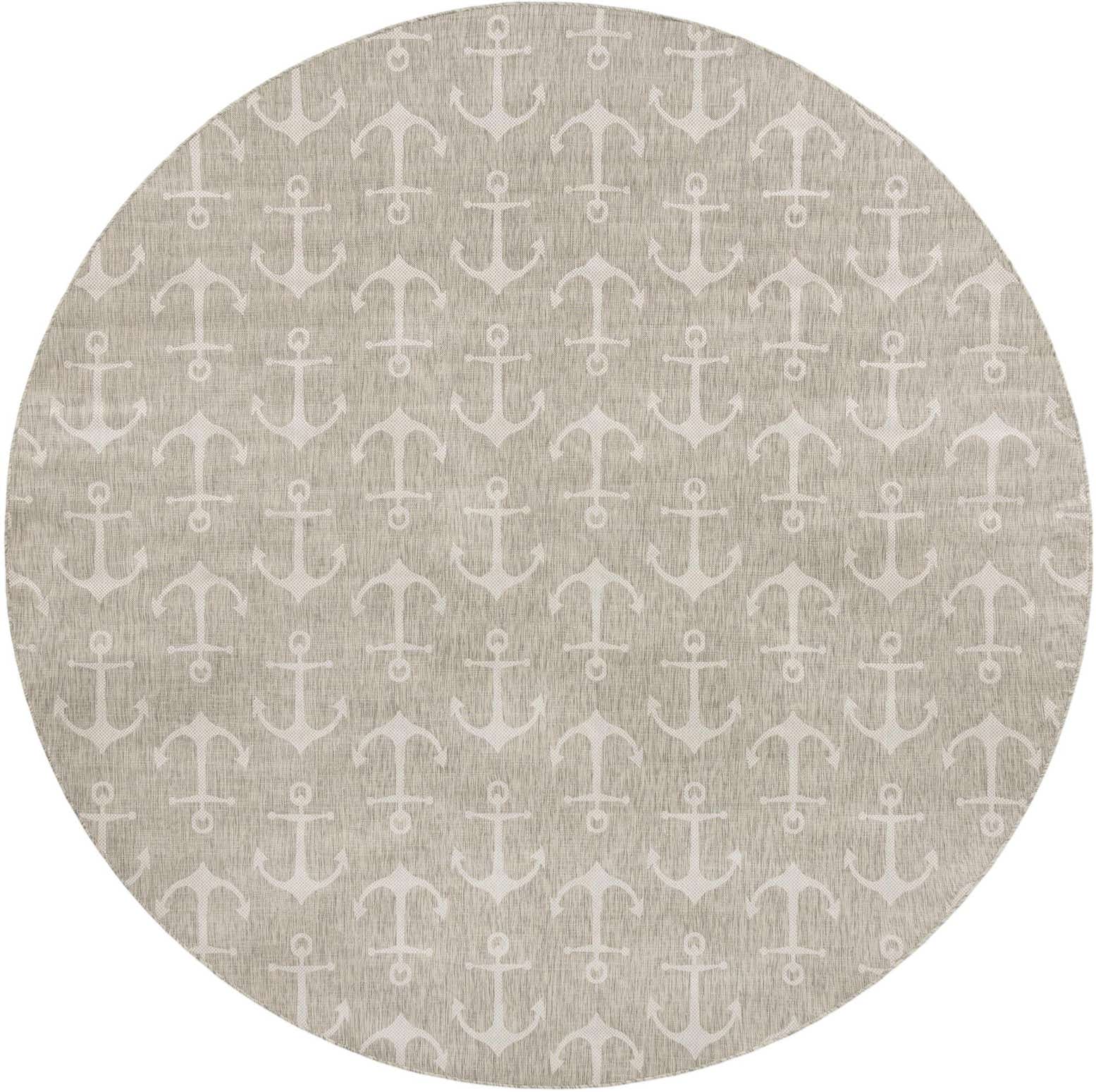 13' x 13' Easy-Clean Coastal Indoor / Outdoor Round Rug
